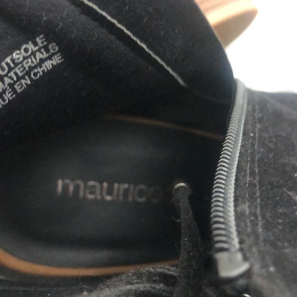 Maurice’s black faux suede tie up peep to ankle bootie size 6.5 - Picture 8 of 10
